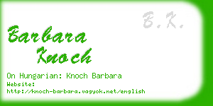 barbara knoch business card